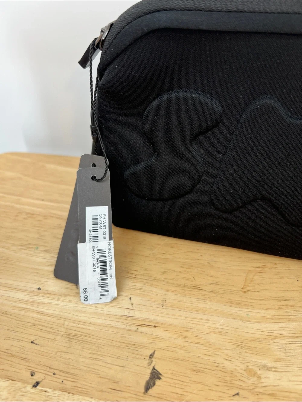 SKIMS Black Sculpted Logo Travel Pouch NWT